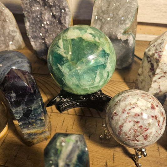 Large Green Fluorite Sphere